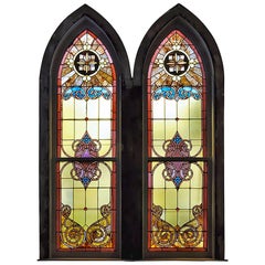 Large Arched Stained Glass Church Window