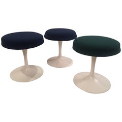 Eero Saarinen Tulip Stools for Knoll in Fabric