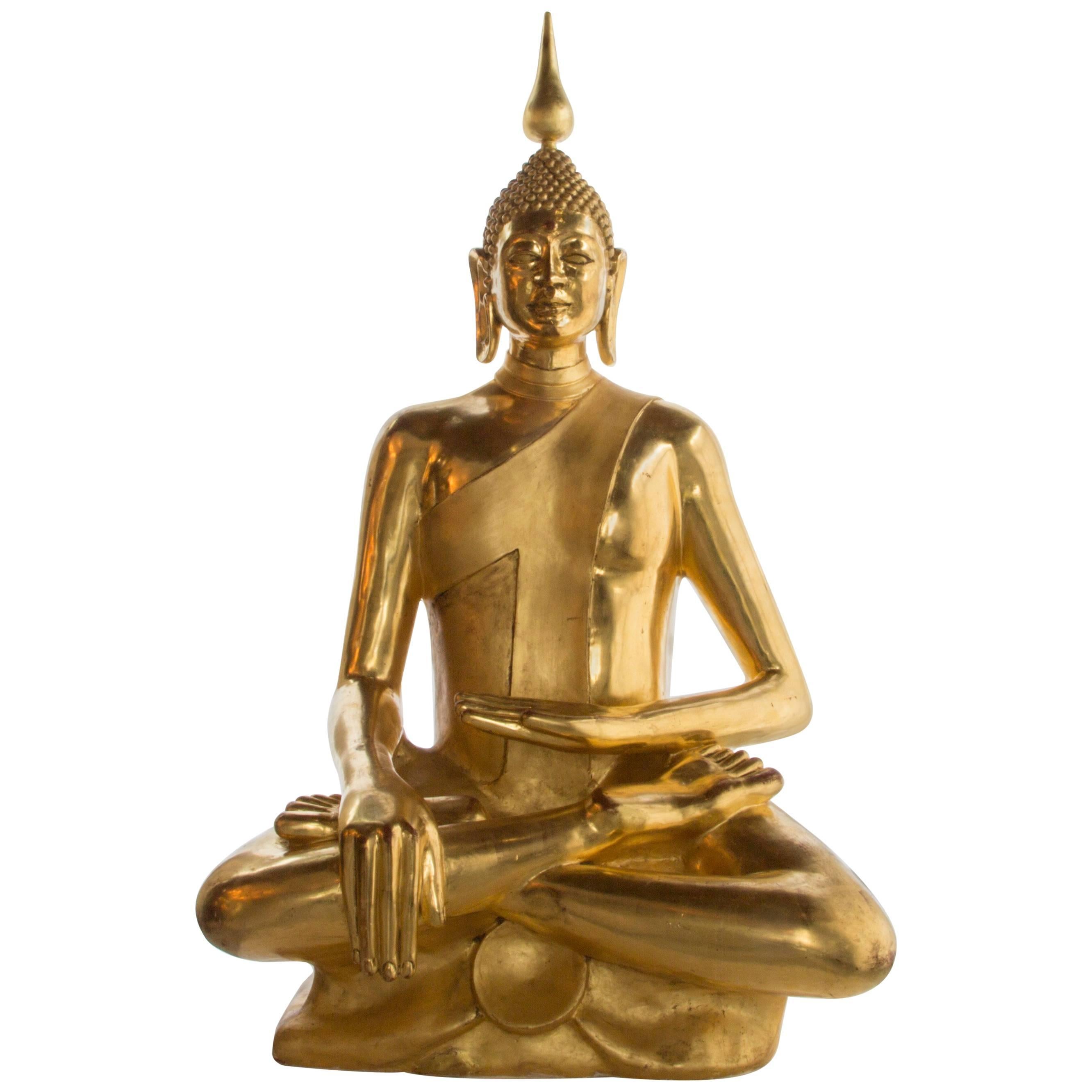 24-Karat Gold Leaf Healing Buddha Statue