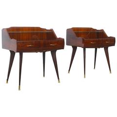 Pair of Stunning Italian Nightstands, style of Paolo Buffa, possibly by Dassi 6