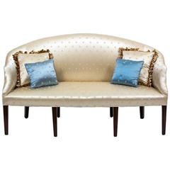 George III Style Mahogany Upholstered Settee, Early 20th Century 6