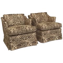 Zebra Print Lounge Chairs