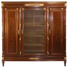 French Louis XVI Style Mahogany Bibliotheque 1