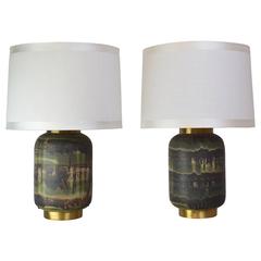 Pair of Vintage Ceramic Lamps