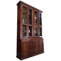Fantastic Tall Mahogany Antique Bookcase Cabinet