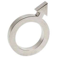 Retro Tiffany & Co. 'Male' Gender Symbol Paperweight