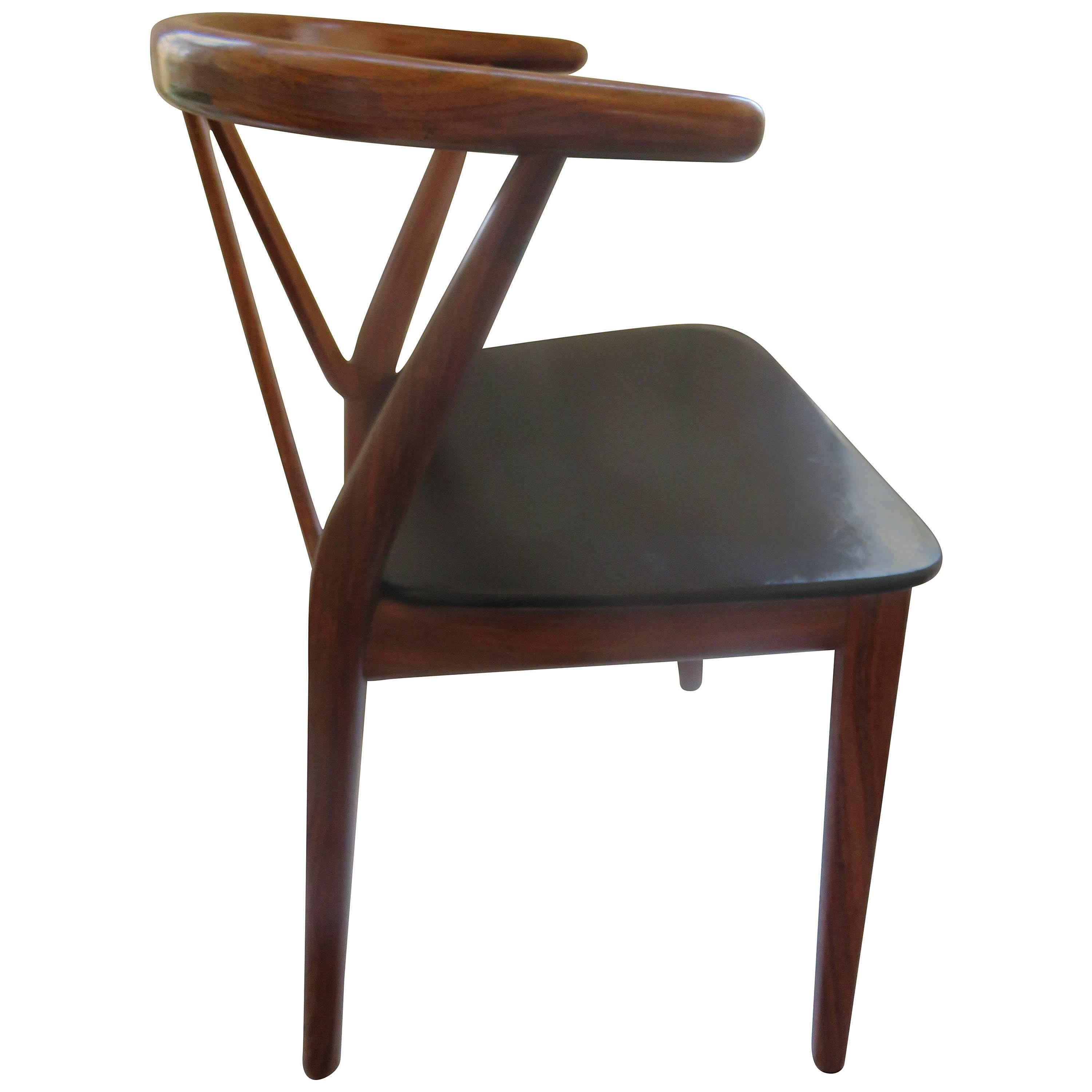 Mid-Century Danish Modern Chair by Henning Kjdaernulf for Bruno Hansen