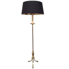 French Brass and Bronze Floor Lamp by Maison Jansen