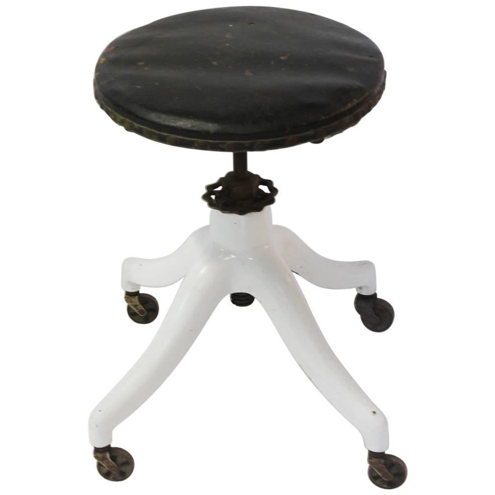 Antique American Swivel Stool For Sale