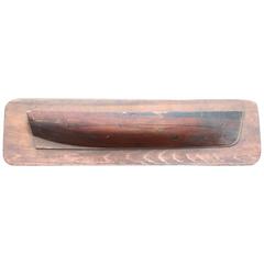 Carved Wooden Half Hull