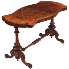 English Library or Sofa Table of Burr Walnut 8