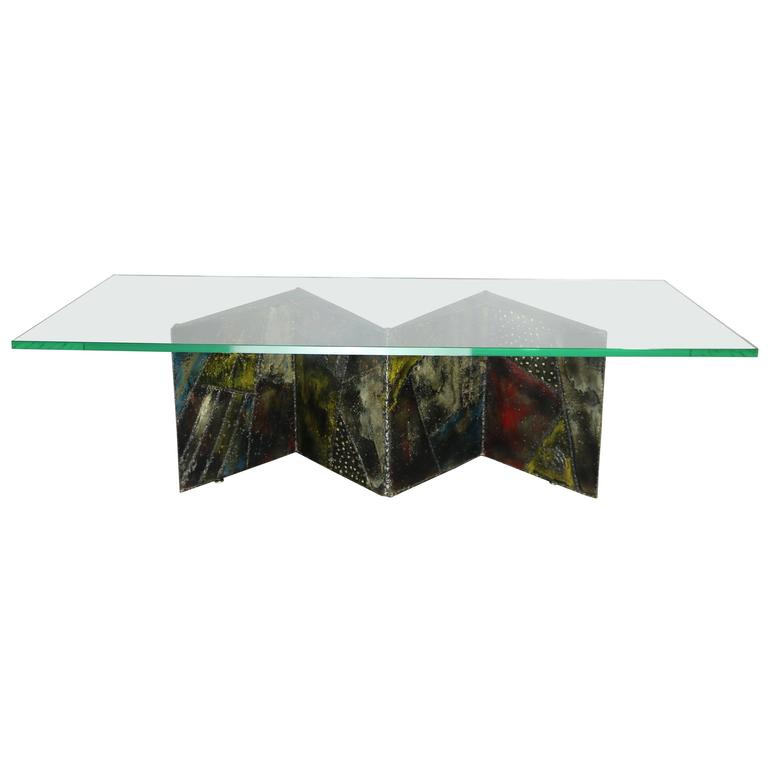 Paul Evans for Directional ZigZag Coffee Table at 1stDibs