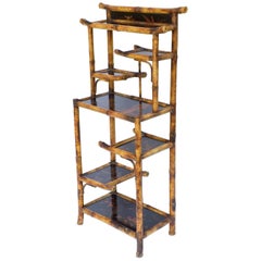 English Bamboo Etagere or Shelves from the Aesthetic Movement Era