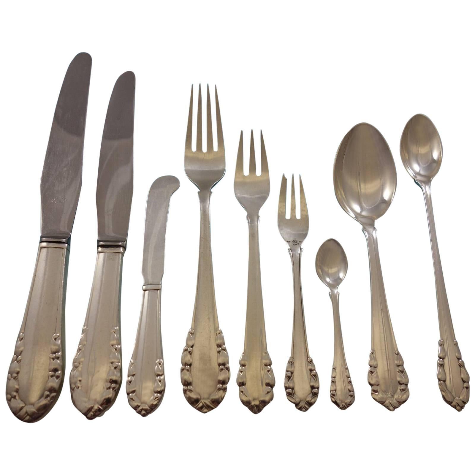 Lily of the Valley by Georg Jensen Sterling Silver Flatware Set Service 41 Pcs