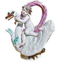 19th Century Meissen Swan Form Teapot 3