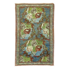 Zabihi Collection Beautiful Mini Antique Persian Senneh Rug