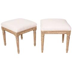 Stools, Pair of Late Gustavian, Stockholm, circa 1790