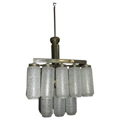 Chandelier Pop Art Pulegoso, 1970 Murano Glass Waterfall 8