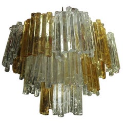 Chandelier with Glass in the Form of Ice Kalmar Design