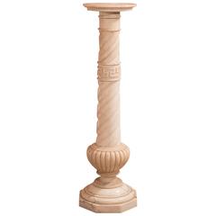 Antique Stand, Victorian Alabaster Marble Torchere 9