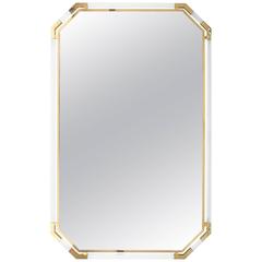 Very Large Lucite and Brass Mirror by Guy Lefevre for Maison Jansen, 1970 7