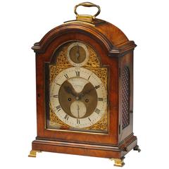 18th Century Mahogany Bracket Clock by Moon and Edwards