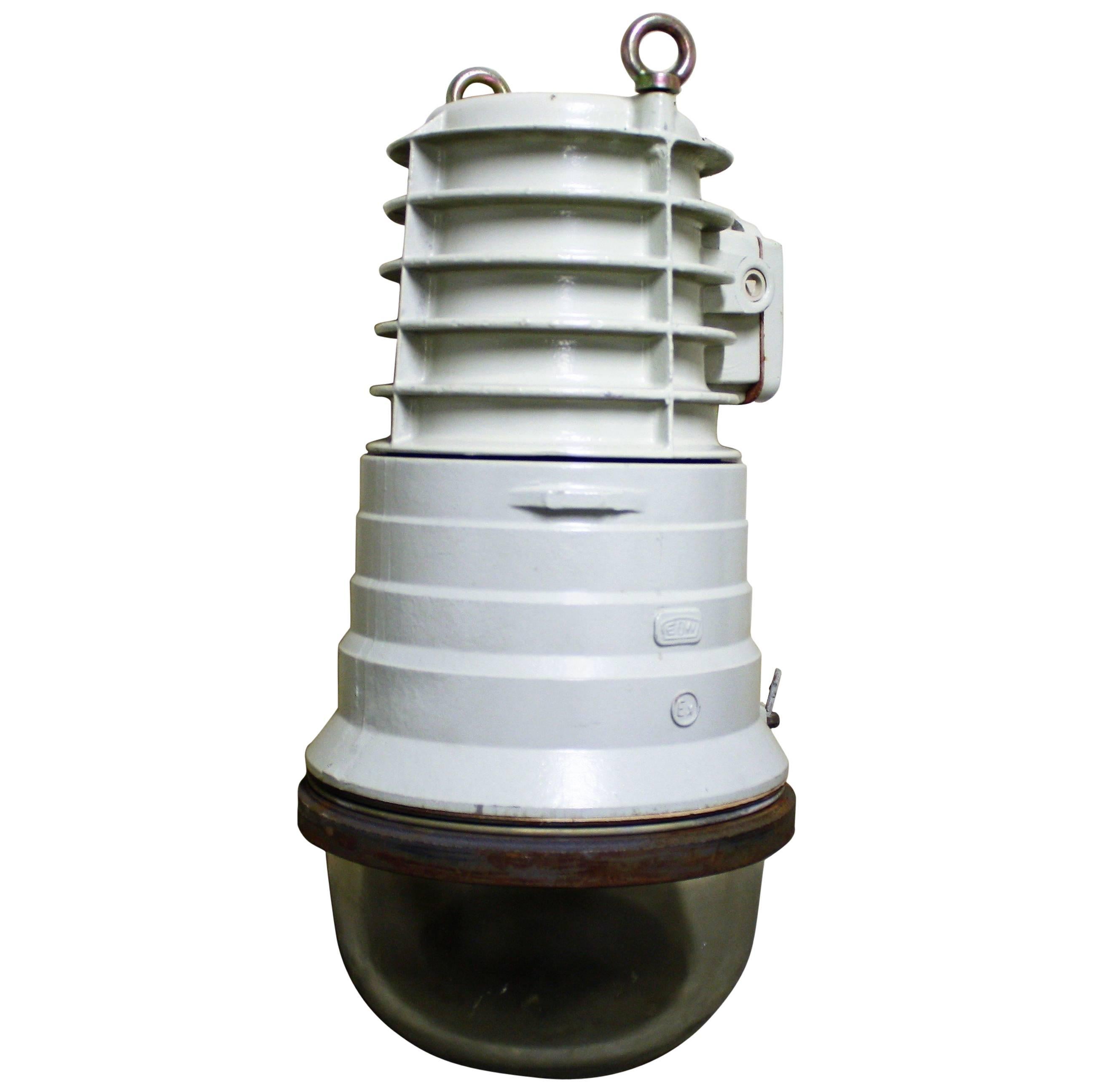 Large German Explosion Proof Lamp, 1970s For Sale
