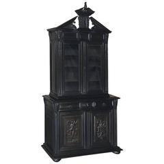 19th Century Louis XVI French Ebonized Bookcase 8