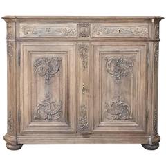 19th Century Country French Regence Stripped Oak Buffet