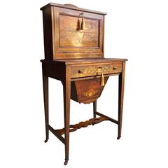 Antique Lady
s Writing Desk Rosewood Bonheur Du Jour Victorian, circa 1890
