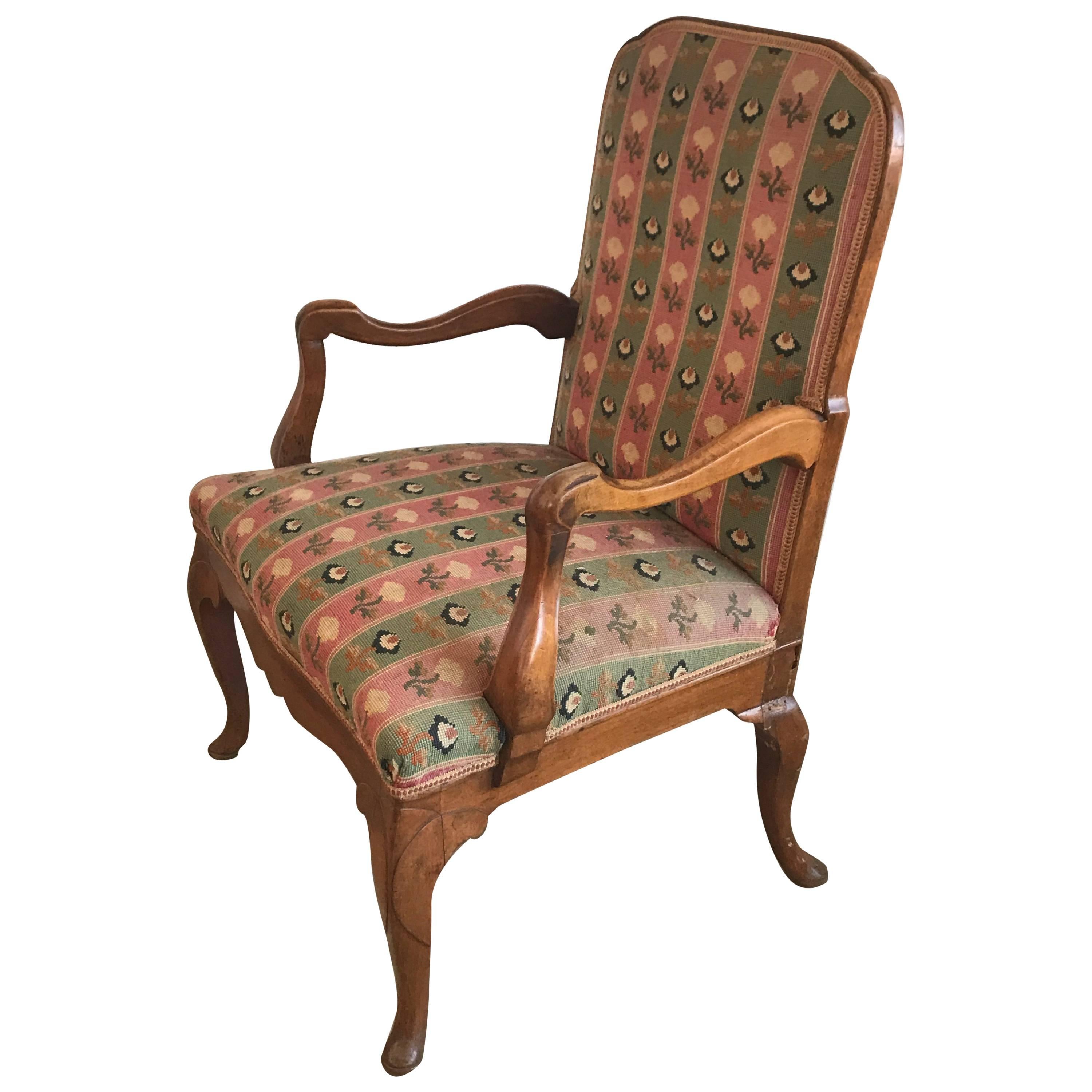 19th Century French Fruitwood Armchair For Sale