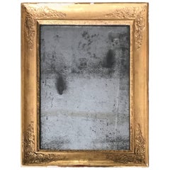 19th Century, French Gilt Mirror with Original Glass