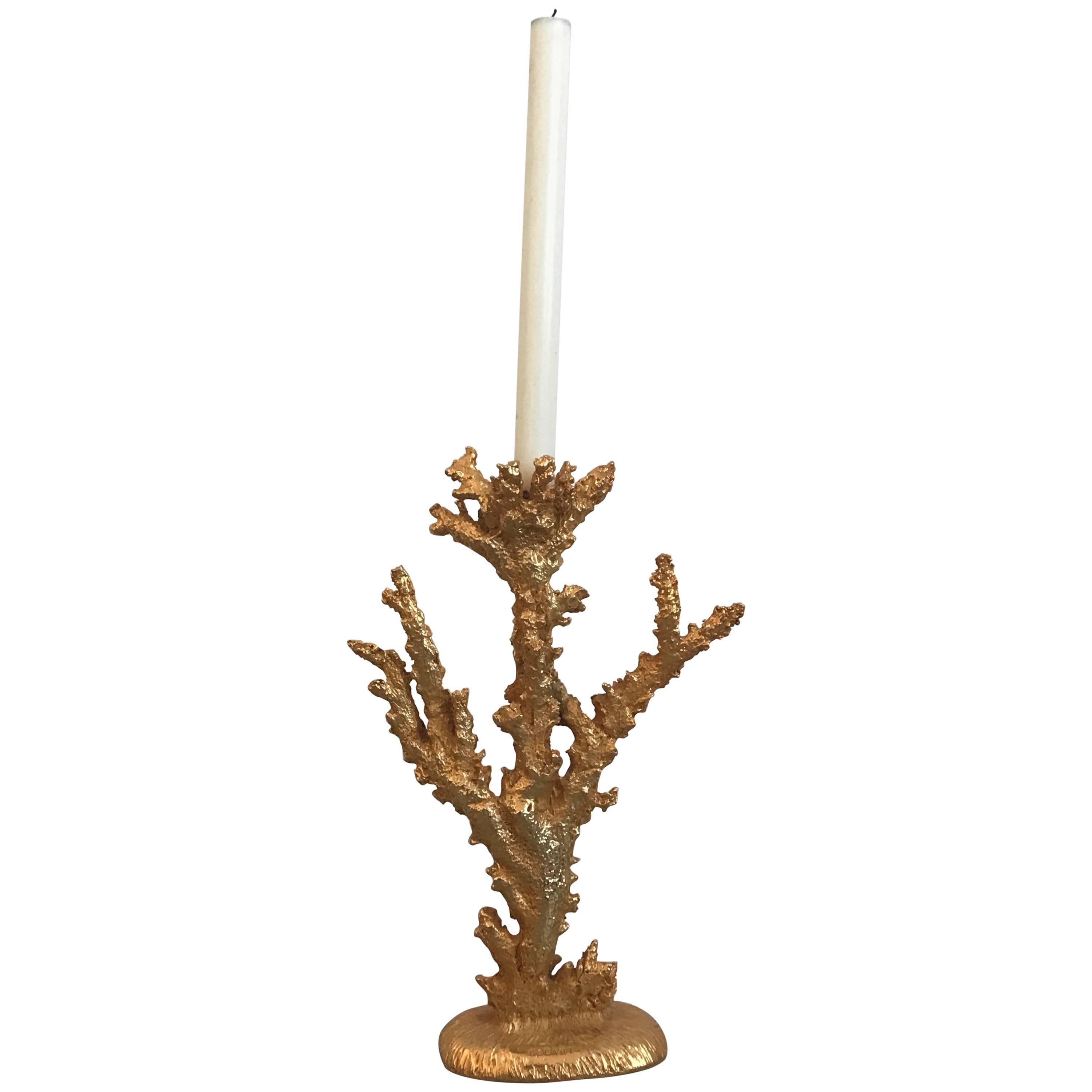 Gilded "Morea" Candlestick For Sale