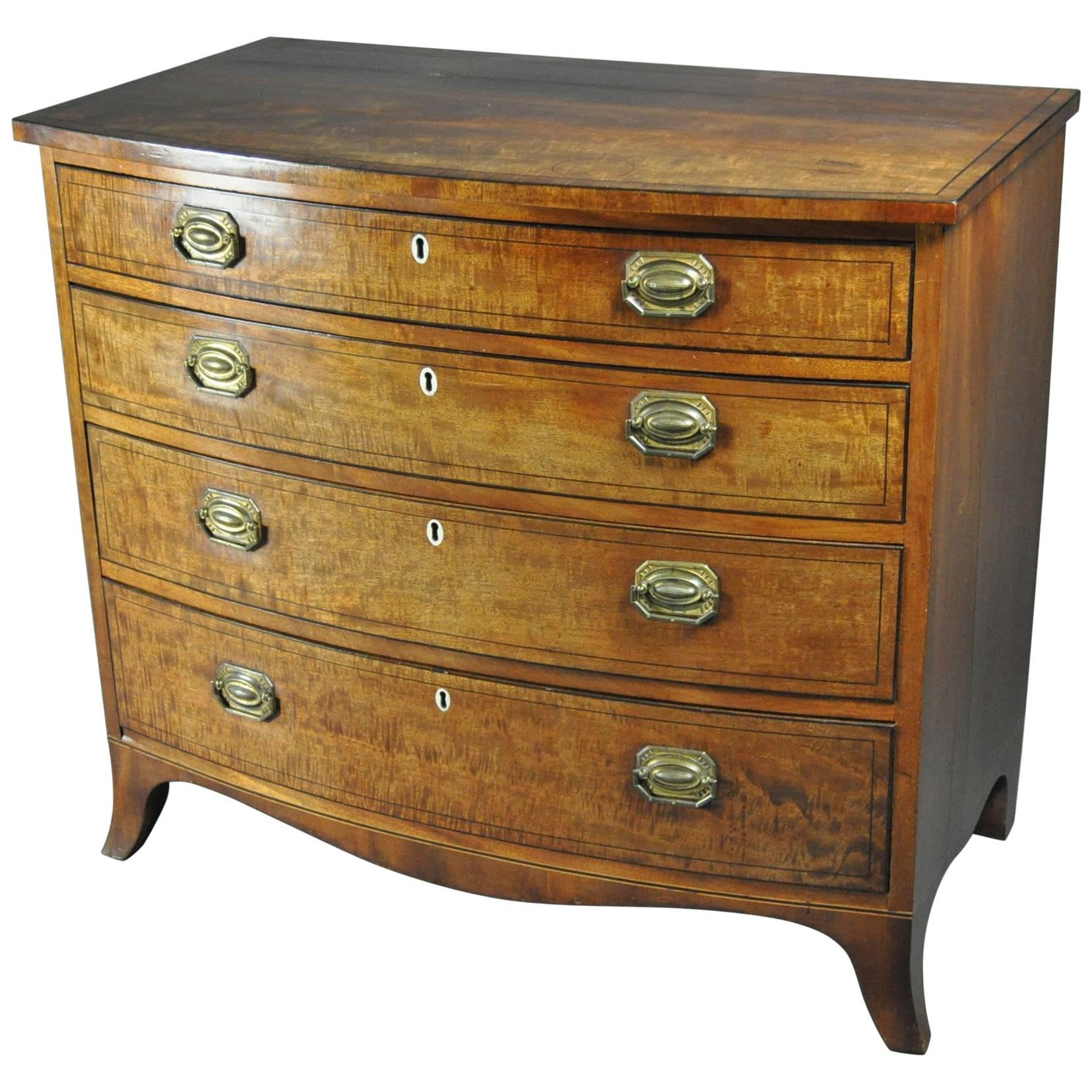 George III Mahogany Bow Fronted Chest of Drawers