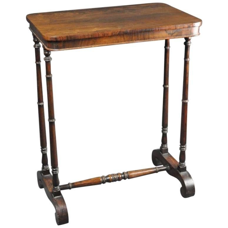 Early 19th Century Rosewood End Support Occasional Table For Sale