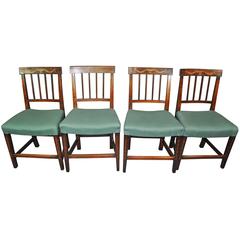 Set of Four Inlaid Dutch Chairs