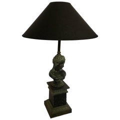 Figural Female Bust Lamp