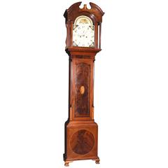 Antique Georgian Long Case Clock Mahogany Grandfather Clocks