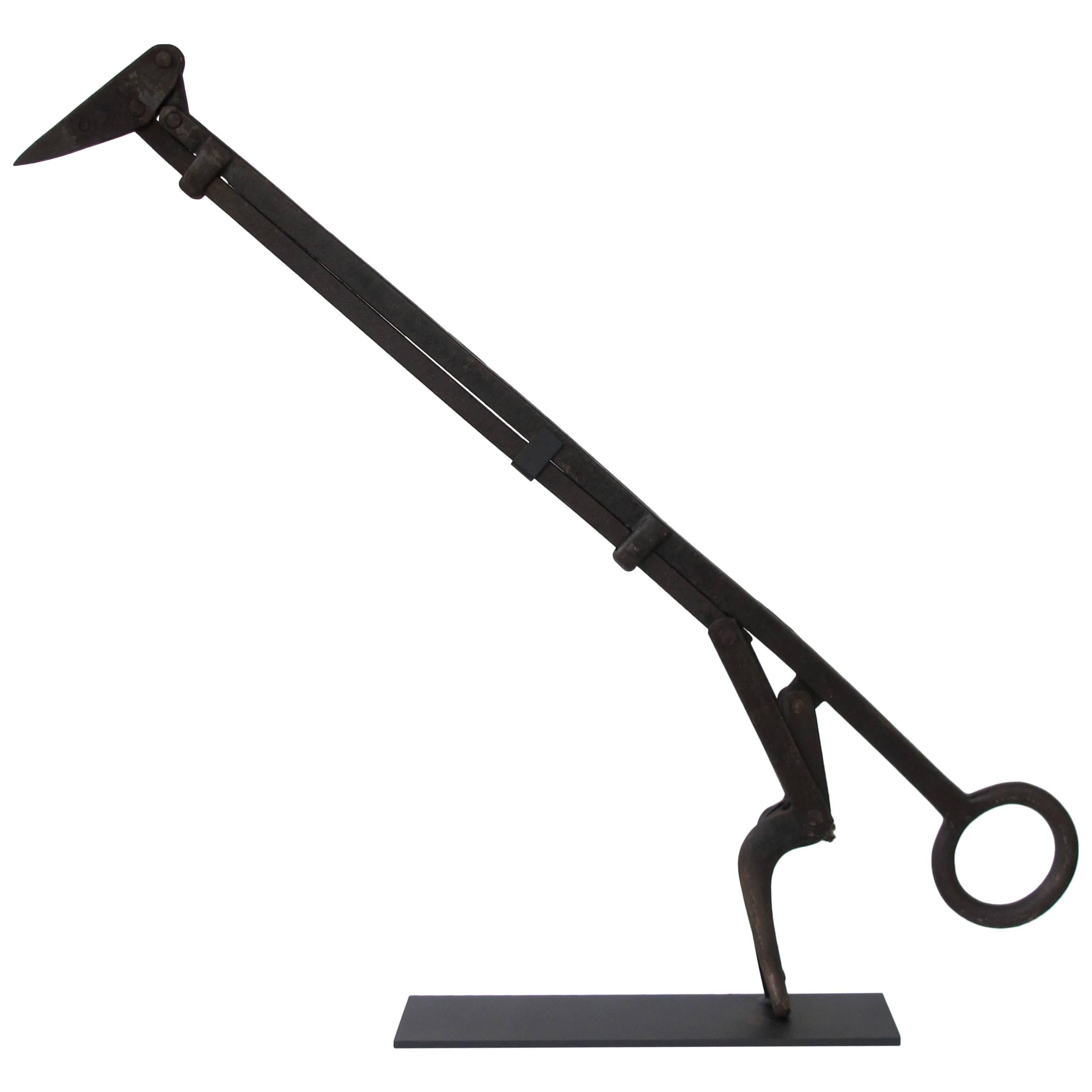 Iron Tool Hay Bale Harpoon of Abstract Form For Sale