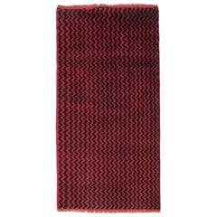 Vintage Red & Black Zigzag “Tulu”, 'DK-87-49'