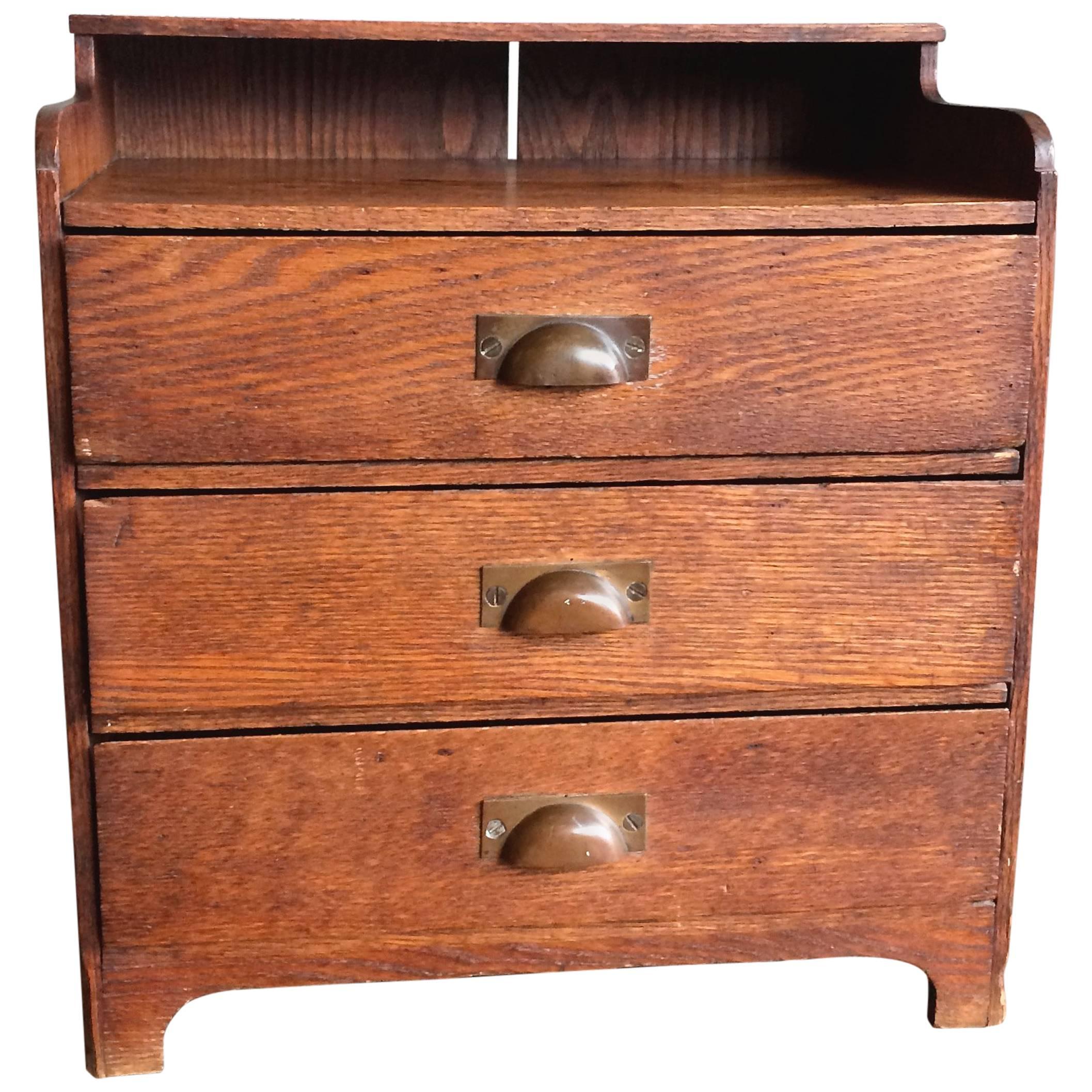 Late 19th Century Oak Tabletop Document Chest