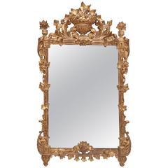 Antique Continental Giltwood Neoclassic Mirror