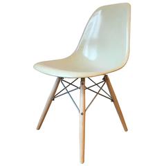 1-20 Herman Miller Eames Parchment DSW Dining Chairs
