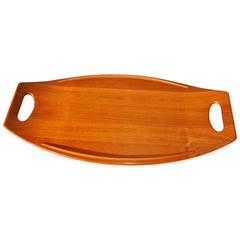 Jens H Quistgaard Staved Footed Tray with Flared Edges and Handles
