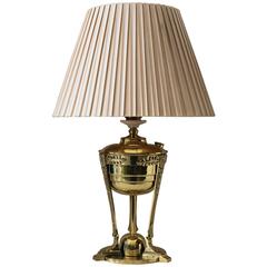 Art Nouveau Table Lamp with Original Fabric Shade 4