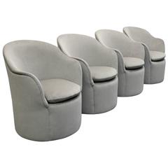 Set of Four Mid-Century Tulip Side Chairs by John Saladino for Dunbar