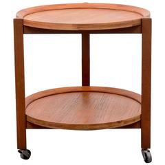 1960s Serving Trolley in Scandinavian Style, Teak