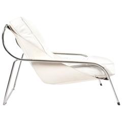 Marco Zanuso Maggiolina White Leather Chair by Zanotta, 1947 4