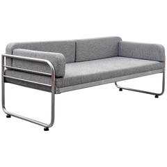 Bauhaus Daybed with Steel Tube Frame, Reupholstered