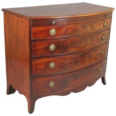 George III Period Mahogany Bow-Fronted Chest of Drawers of Good Rich Colour